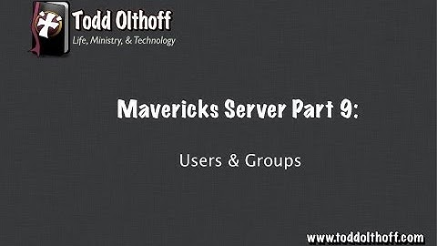 Mavericks Server Part 9: Users & Groups