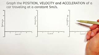 Graph Position Velocity & Acceleration For a Constant Velocity Object