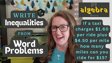 Writing an Inequality from Word Problems
