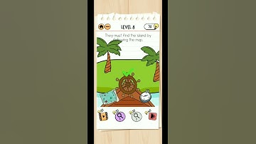 They must find the island by following the map | Captain Mary Level 8 | Brain Test 2