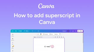 How to add superscript in Canva