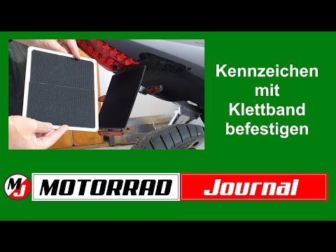 Motorrad Kennzeichen Aufkleber Anbringen