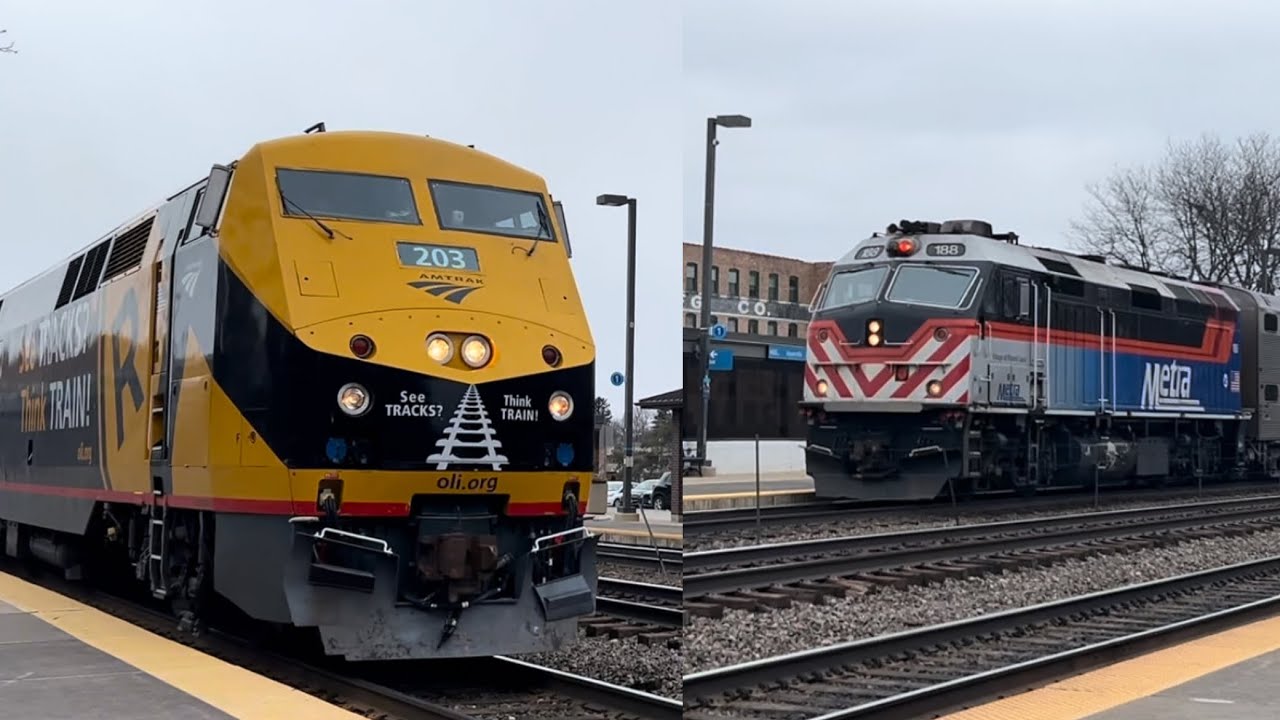 TONS OF HORN!!! - Naperville Railfanning 2/22/26! Ft: Metra Mars Light, and AMTK #203 Leading A4!
