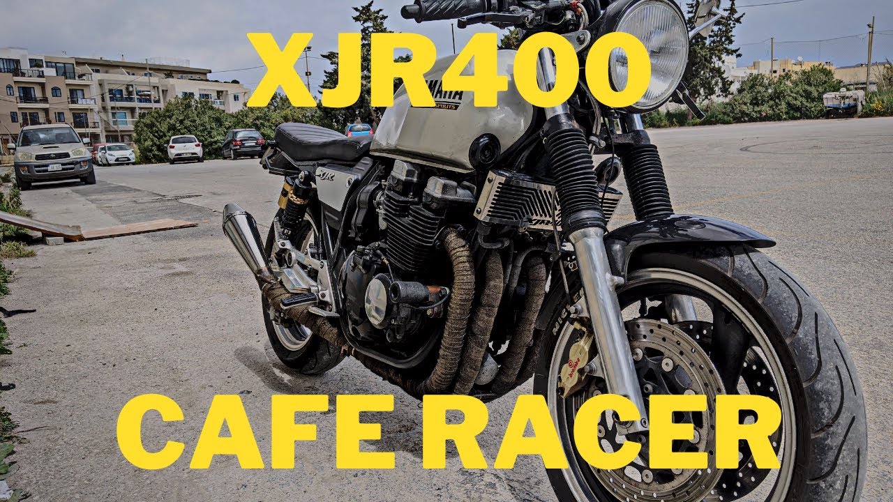 Yamaha XJR400 cafe racer walk around and startup - YouTube