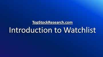 Watchlist Overview Part 1 | Introduction to Watchlist