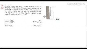 #jee advanced 2020 solution #rotational solved question of jee adv.#conservation of angular momentum