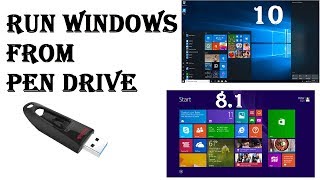 install and run windows 7/8/10 off a live usb flash drive| updated! 2019 |portable windows 10