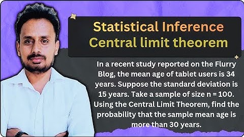 Central Limit Theorem (CLT) | Statistical Inference | VTU Exam Problem | Part 3