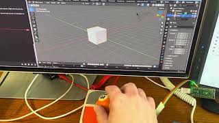 DIY trackball used as a 3D space mouse.