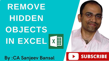 How to remove Hidden Objects in #excel  #casanjeevbansal