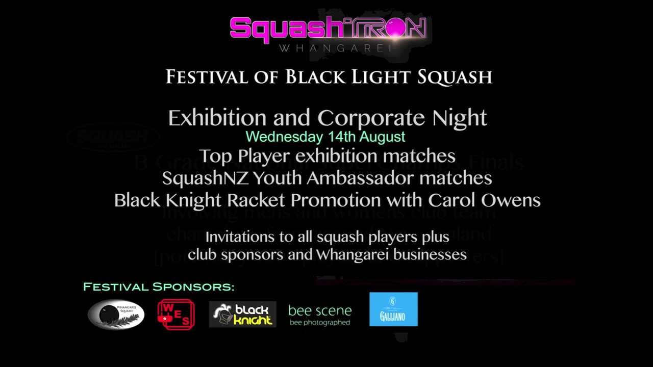 SquashTron Whangarei Festival of Black Light Squash YouTube
