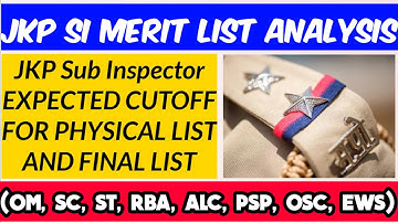 JKP SI EXPECTED MERIT LIST || JKP SI CUTOFF ANALYSIS ||😎|| #ad #jkssb #jkpsi #jkssbclassivcutoff 🔥🔥🔥