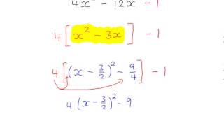 C1 - Completing the Square (Harder) and curve sketching