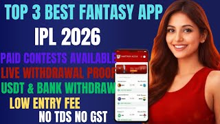 Top 3 Best Fantasy App 2026 || Paid Contest Available || Free Tds Gst Fantasy App || Free Giveaway | screenshot 5