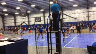 #16 DS pass to setter and backrow hit