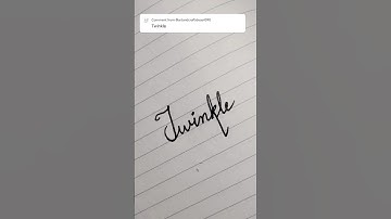 Twinkle name in cursivewriting #shortsvideo#handwriting #learncursive #name #handwritingstyles
