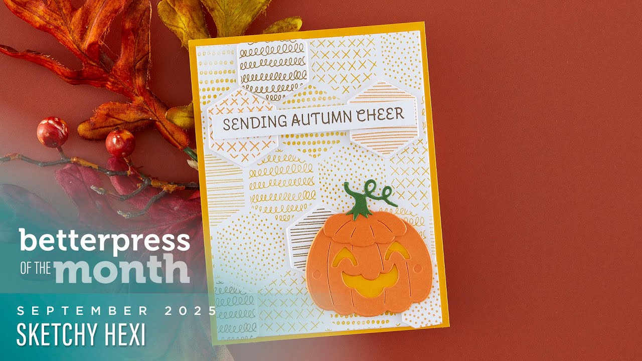 Spellbinders　BetterPress セット（未使用品） September 2025 BetterPress Plate of the Month Preview & Tutorials
