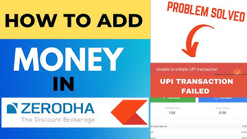 How to add money in zerodha account with UPI !! Zerodha add money problem