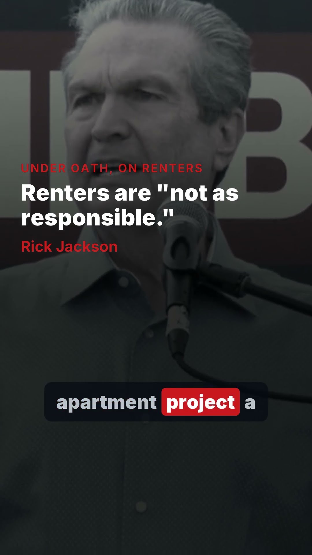Rick Jackson promises Georgia lower rent. He sued to block apartments.