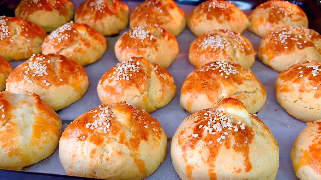 NE KADAR KOLAYMIŞ❗️BİR TEPSİ ANINDA BİTECEK🏆Kahvaltıya 5 Çayına MAYASIZ KOLAY POĞAÇA TARİFİ💯