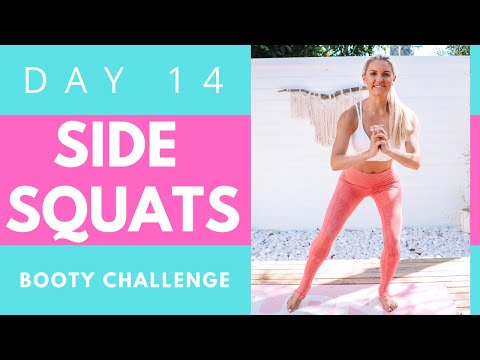 Side Squat Walks - BUILD A BOOTY! day 14 #bootychallenge | Rebecca Louise