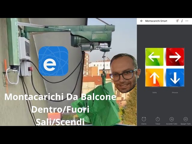 Montacarichi Da Balcone Smart Dentro, Fuori, Sali & Scendi. Paranco Smart  per Ewelink APP 