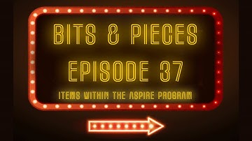 Bits and Pieces of the Vectric Aspire software Episode 37