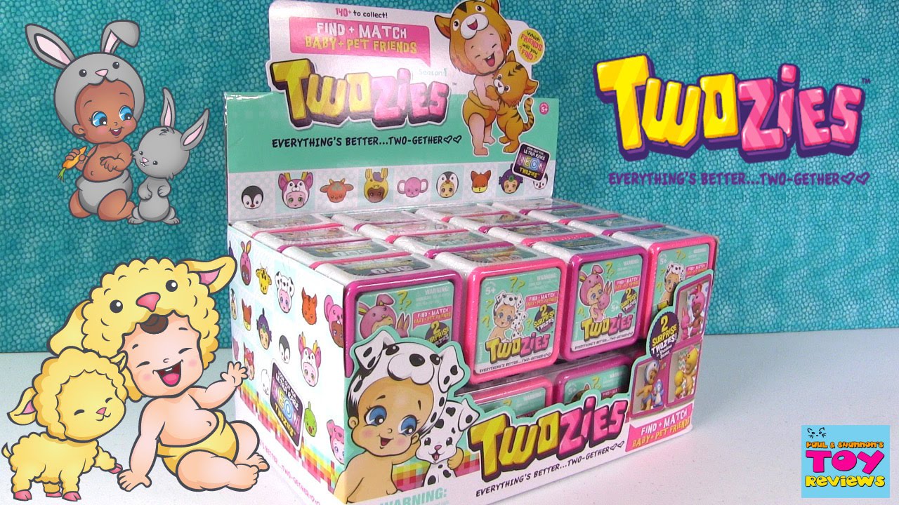 Twozies Baby & Pet Blind Bag Box Opening Unboxing Toy Review