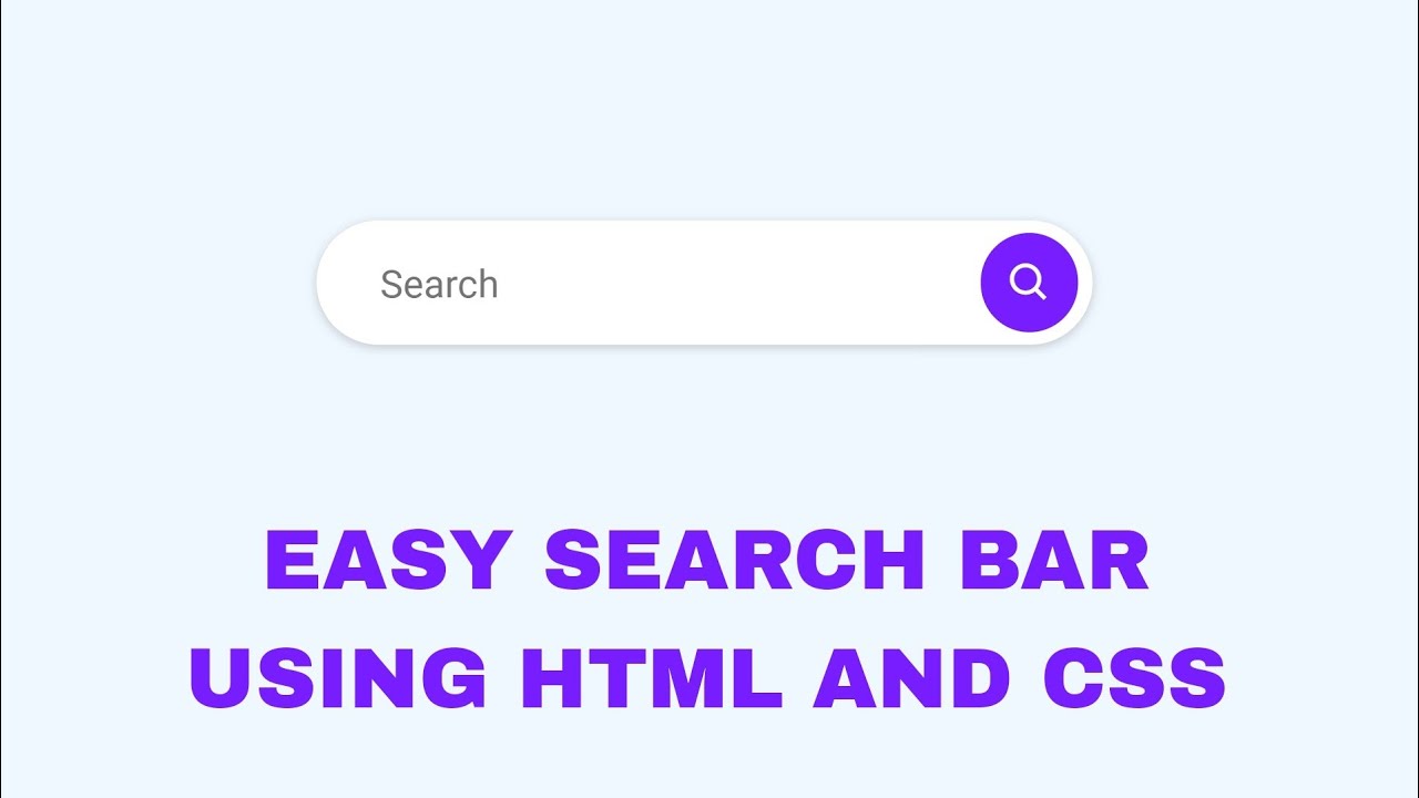 Create a Modern Search Bar with HTML & CSS in Minutes | Easy CSS - YouTube