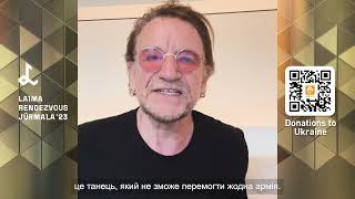 Bono підтримал спільну акцію Laima Rendezvous Jurmala'23 і Ziedot.lv