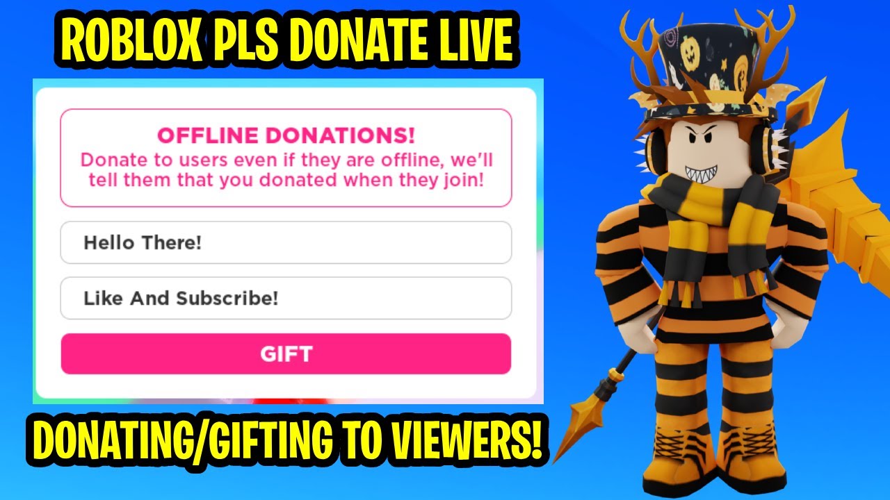 I JUST GOT DONATED 10,000 ROBUX - Roblox Pls Donate 