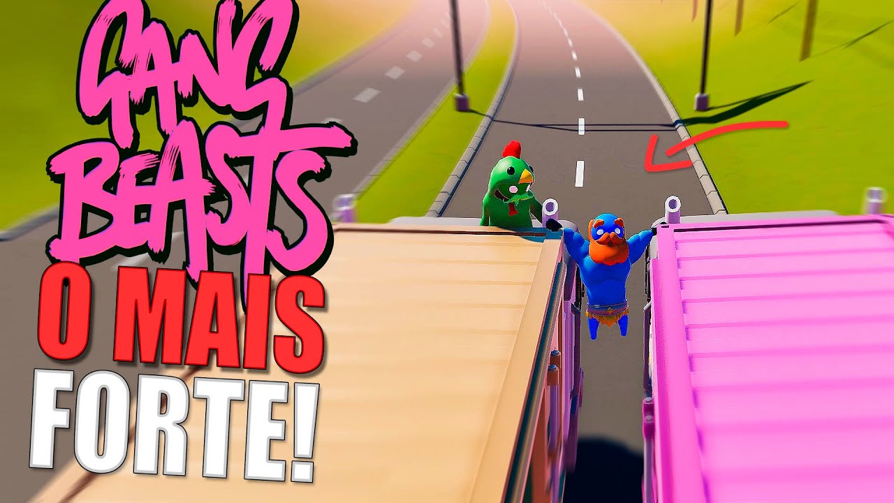 Segurando 2 caminhões no Gang Beasts momentos engraçados