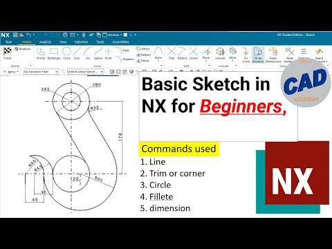 Basic of sketcher in UG NX for Beginners