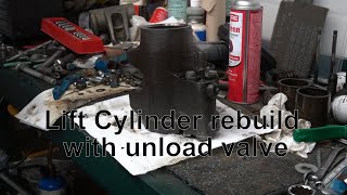 1955-1964 lift cylinder rebuild with unload valve service