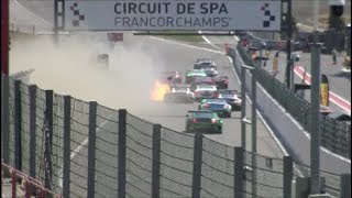 British GT at Spa Francorshamps | Big Fiery CRASH
