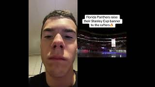 Florida Panthers Raise Their First Stanley Cup Banner Reaction