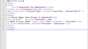 Using Upper Case Filter in AngularJS