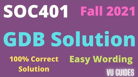 SOC401 GDB Solution 2022 / SOC401 GDB 1 Solution Fall2021 #vu #gdb