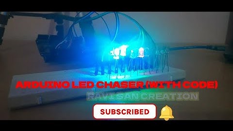 arduino led chaser (with code) cool ledcode #ravisancreation #arduinoproject #arduinoledchaser #led