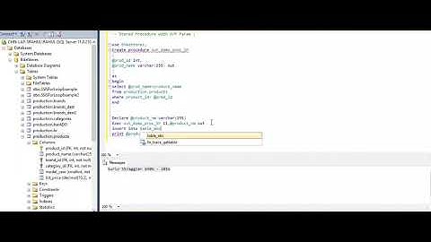 Stored Procedure with Output Parameter
