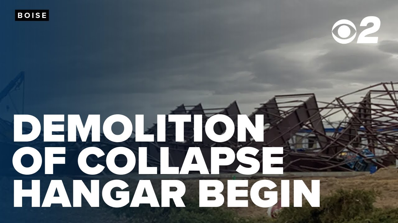 Demolition to begin on collapsed hangar - YouTube