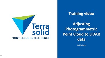 Adjusting Photogrammetric Point Cloud to LiDAR Data using TerraScan