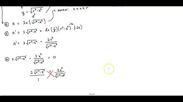 Math 1A 4.6 Ex 5 Find area of largest rectangle that can be inscribed in a semicircle of radius r.