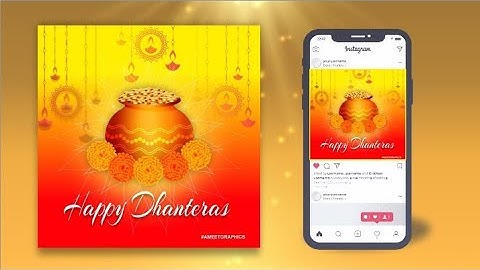 happy dhanteras social media poster design #graphicdesign #coreldraw #dhanteras