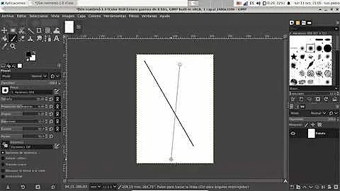 ¿Cómo se dibuja una línea en GIMP?
