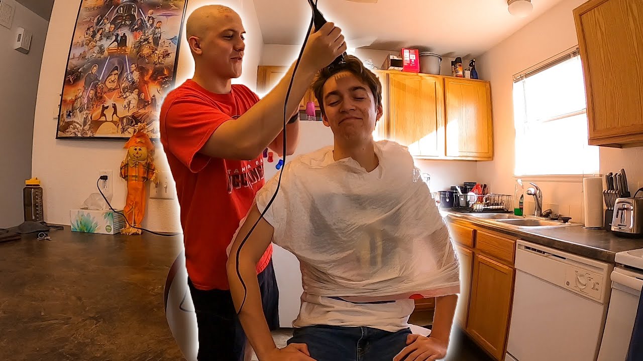 My roommate SHAVED my head!!