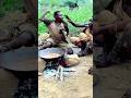 Hadza's head gets hot when he holds a hot pan #usa #africa #brasil #funny #comedy #indonesia #cute