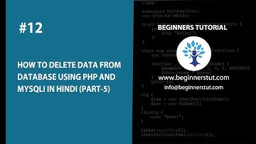 How to Delete data from database using PHP & MySQLi in Hindi