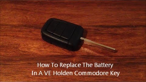 How To Replace Battery In A VE Holden Commodore Key