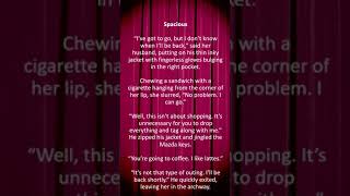 Spacious By John Jemar Drama Microfiction Short Story Of 100 Words